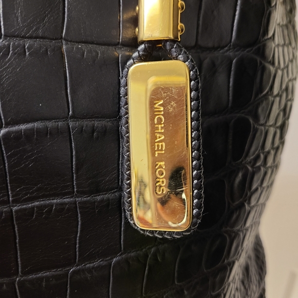 Rare Michael Kors Black Handbag Shoulderbag Tote - Picture 8 of 16